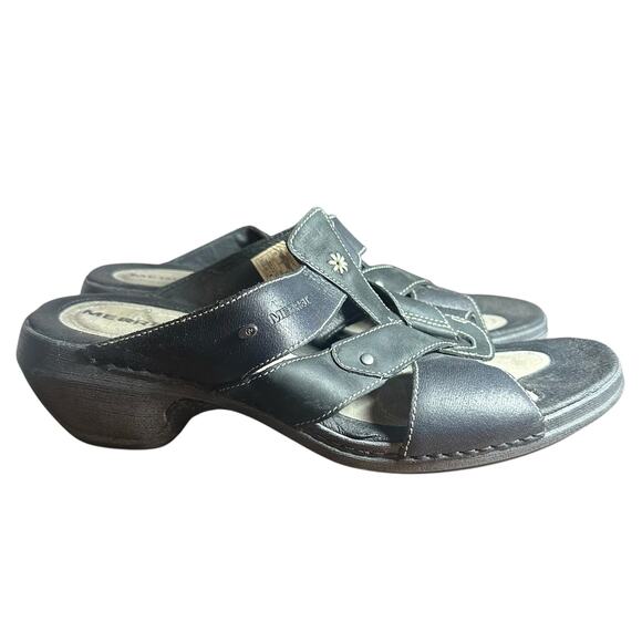Merrell Women's Leather Slide Sandals 11 Comfortable Outdoor Walking Sandals - Picture 1 of 11